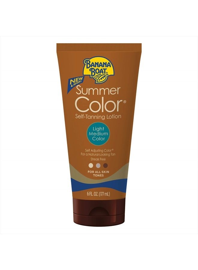 BANANA BOAT Self Tanning Lotion, Light/Medium Summer Color for All Skin Tones, Reef Friendly, 6 Ounce  - Image 1