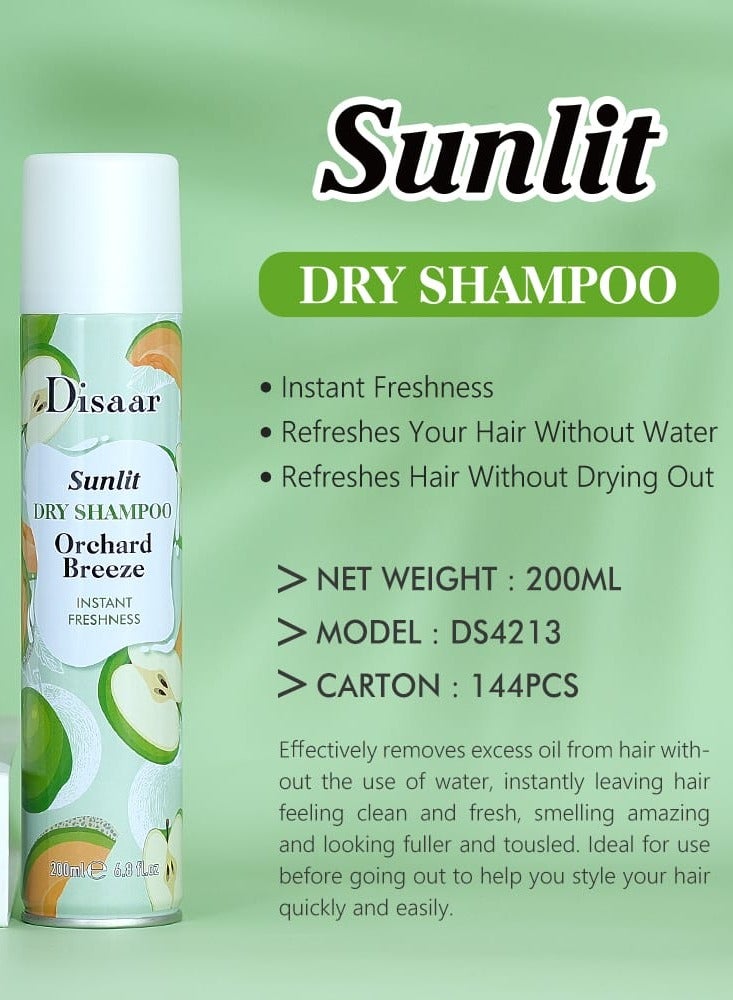 Disaar Sunlit Dry Shampoo Orchard Breeze Instant Freshness 200 ML - Image 2
