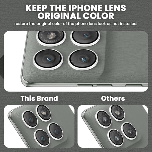 FIRST MART Camera Lens Protectors for Motorola Edge 60 Pro (6.7 Inches) Tough HD Individual Aluminum Alloy Lens Ring Cover, Scratch Resistant, Thin Lens Protection| Silver, 1 Pack - Image 3