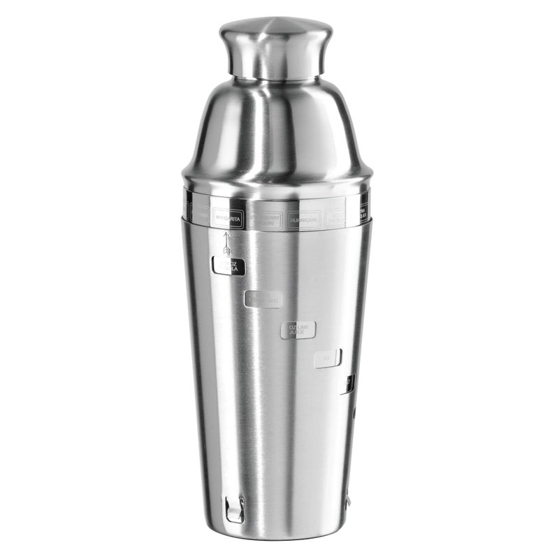 OGGI Dial A Drink Cocktail Shaker  Stainless Steel 15 Recipes Built in Strainer 34 oz  The Original and Only Dial A Drink  Ideal Home Bar Drink Mixer Bartender Kit Essential Bar Accessories
