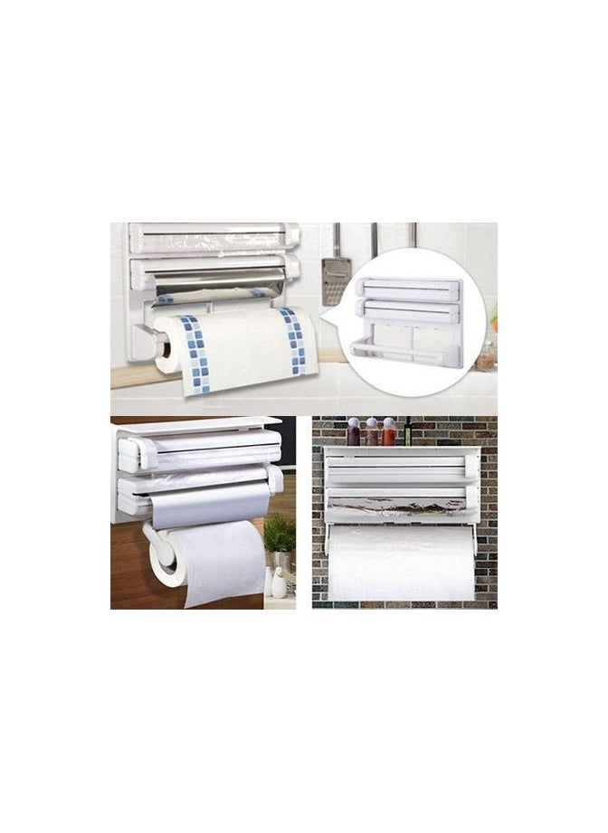 FEND 3 in 1 Kitchen Triple Paper Dispenser Holder For Paper Foil Cling Wrap and Paper Towels.  - Image 4