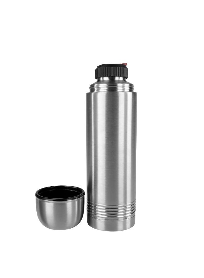 EMSA Senator Safe Loc Insulated Flask 1L – Stainless Steel Premium Thermal Bottle for Hot & Cold Beverages – Leak-Proof Travel Flask – Made in Germany - Image 2