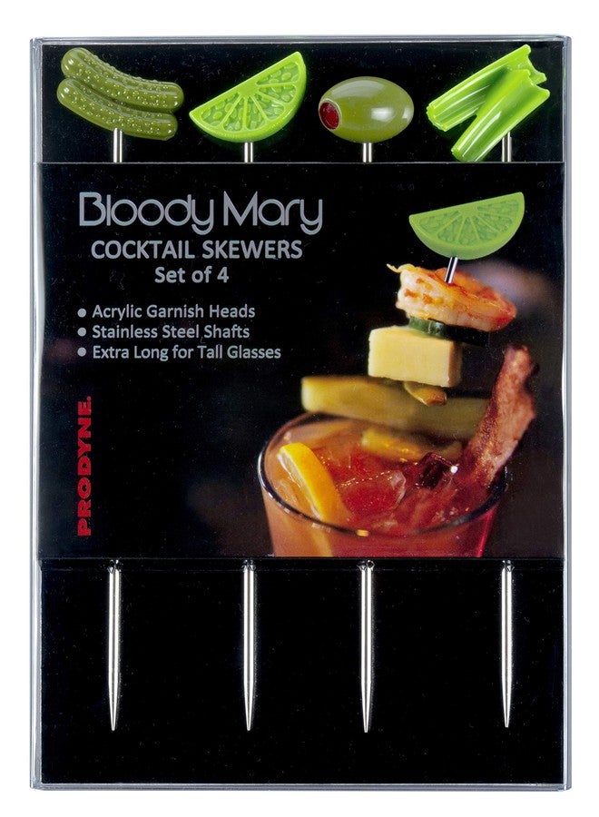 Prodyne - BL-4 Prodyne Bloody Mary Cocktail Skewer, Set of 4, Green - Image 2