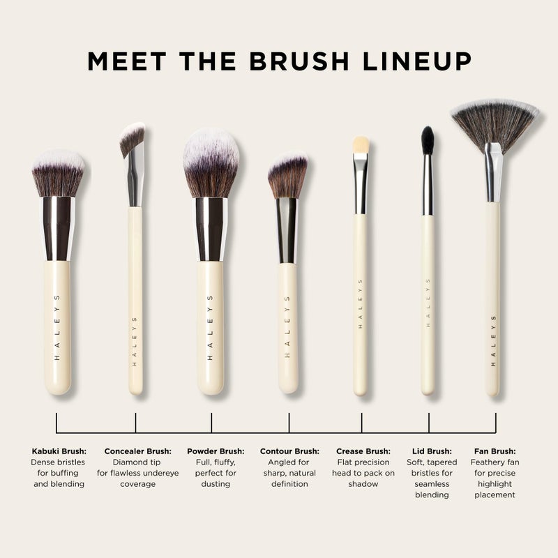 HALEYS Concealer Brush â€“ Cruelty-Free Makeup Brush for Under Eye Concealer & Color Corrector, Flat Precision Brush for Cream, Liquid & Powder Makeup, Smooth Streak-Free Blending - Image 5