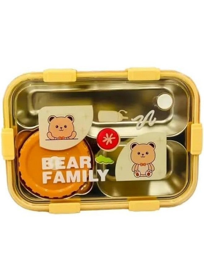 VAGMI 3 Compartment Leak-Proof BPA Free Stainless Steel, Lunch Box for Kids/School & Office - 700 ml (Pack of 1) - Image 1