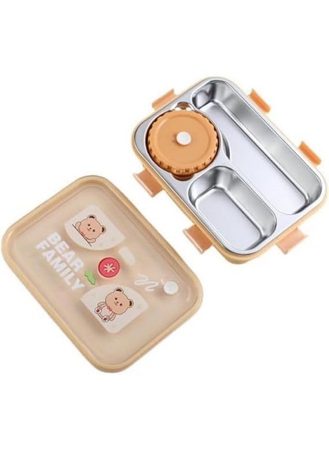 VAGMI 3 Compartment Leak-Proof BPA Free Stainless Steel, Lunch Box for Kids/School & Office - 700 ml (Pack of 1) - Image 5