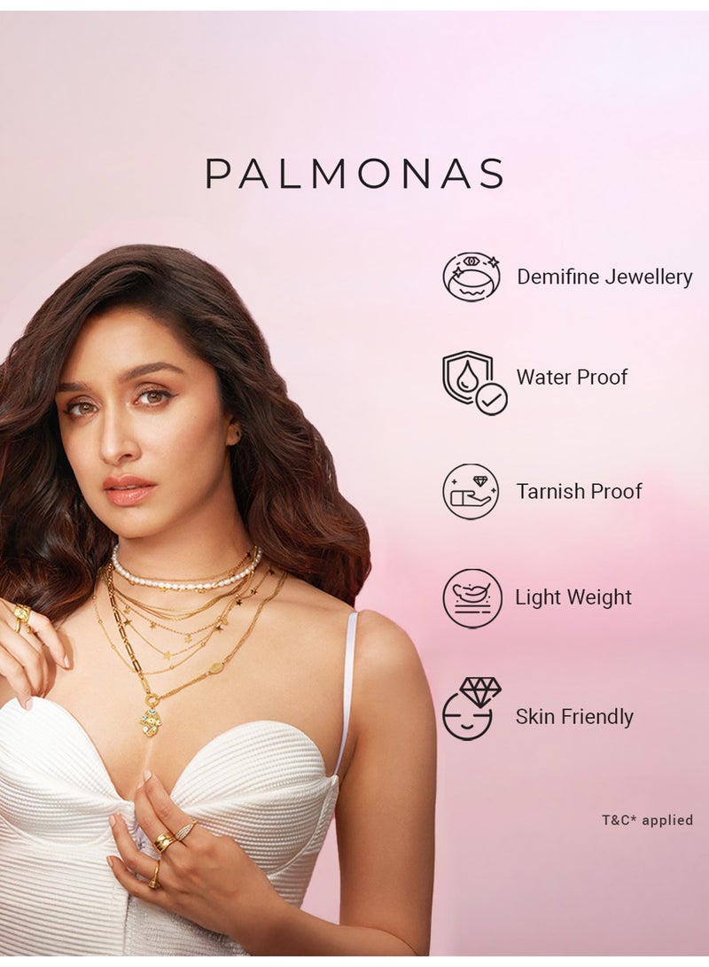 Palmonas 18K Gold Tone Plated Golden Bamboo Bracelet For Women - Waterproof & Anti-Tarnish - Image 5