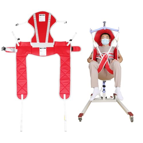 EZ Assistive Patient Lift Sling Medical Commode Patient Lift Aid Transfer Sling for Elderly Shower Bath Patient Lifts for Home useDivided Toileting Sling 500lbs LargeSlingHead Support - Image 1