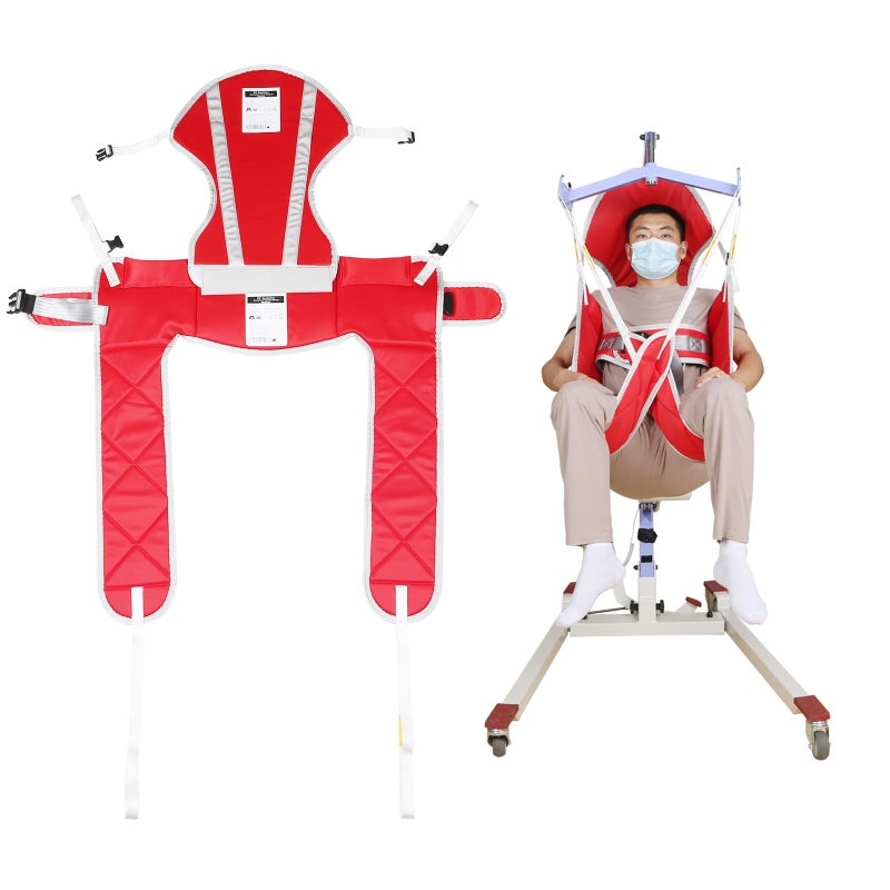 EZ Assistive Patient Lift Sling Medical Commode Patient Lift Aid Transfer Sling for Elderly Shower Bath Patient Lifts for Home useDivided Toileting Sling 500lbs LargeSlingHead Support - Image 2