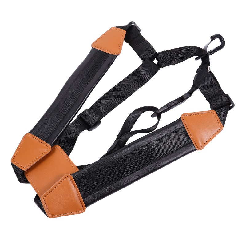 Saxophone Double Shoulder Strap Universal Saxophone Strap (Black) - Image 1