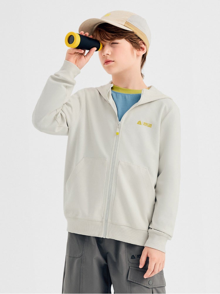 Balabala Boys' Zip-Up Hoodie With Front Pockets - Image 2