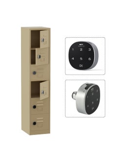 Mahmayi Beige Modern 6 Door Locker with Digital Lock, Full Security Device, Privacy Door Locker, Documents, Cash, Jewelry Safety for Home, Garage, Hotel, Office (38x46x183cm) - pzsku/Z1786C42EF7ACE4CFC63AZ/45/_/1734336220/7521aca9-2b77-4a59-925e-e2080715a3d5