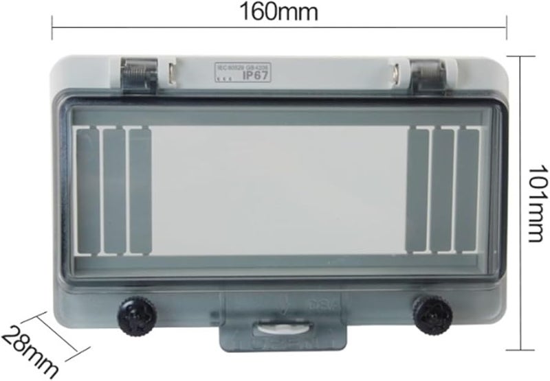 8 طرق صندوق توزيع قاطع الدائرة IP67 غطاء شفاف مقاوم للماء 3 قطع - Image 3