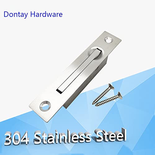 Dontay Pocket Door Handle, 3.75" Edge Pull, Stainless Steel, Flush Mount Door Pull for Pocket Sliding Door, Cabinets, and Drawers (1, Brushed Nickel) - Image 2