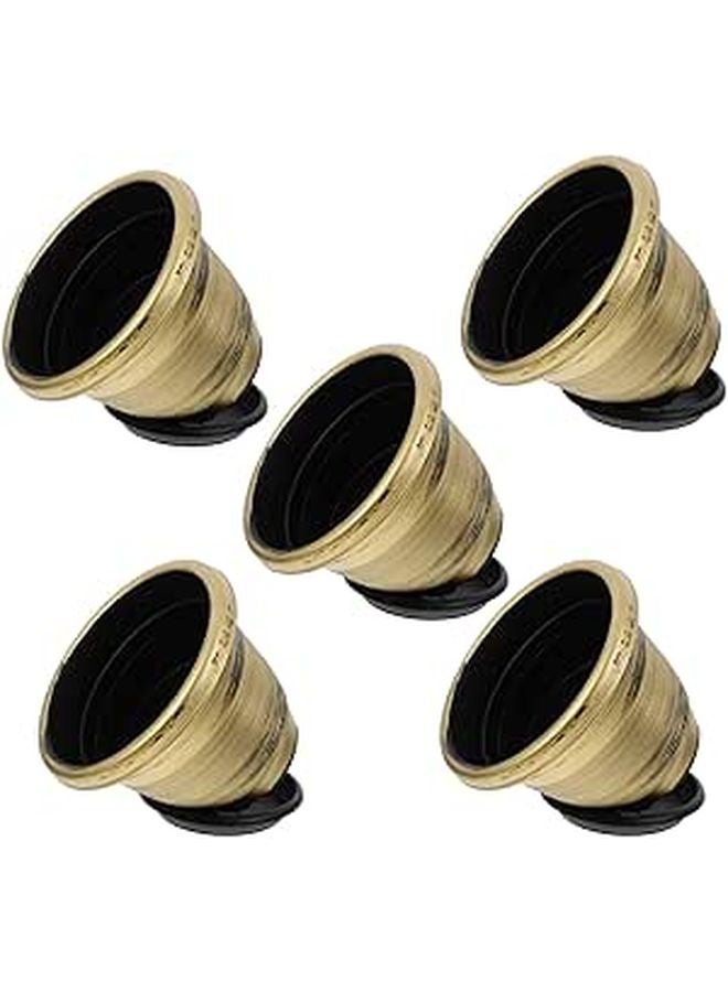 5 Pcs 22cm Round Plant Pots with Drainage Tray Thickened Decorative Indoor Garden Planters - Image 1