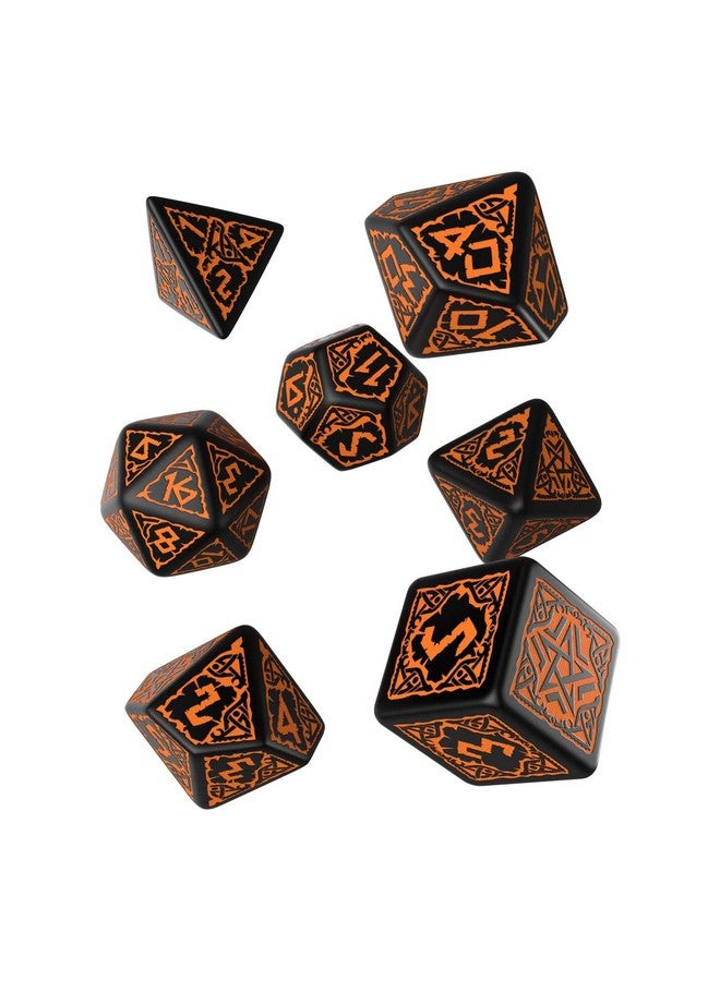 Q WORKSHOP Q-Workshop Pathfinder Hell's Vengeance RPG Ornamented Dice Set 7 Polyhedral Pieces,SPAT69QWP - Image 1