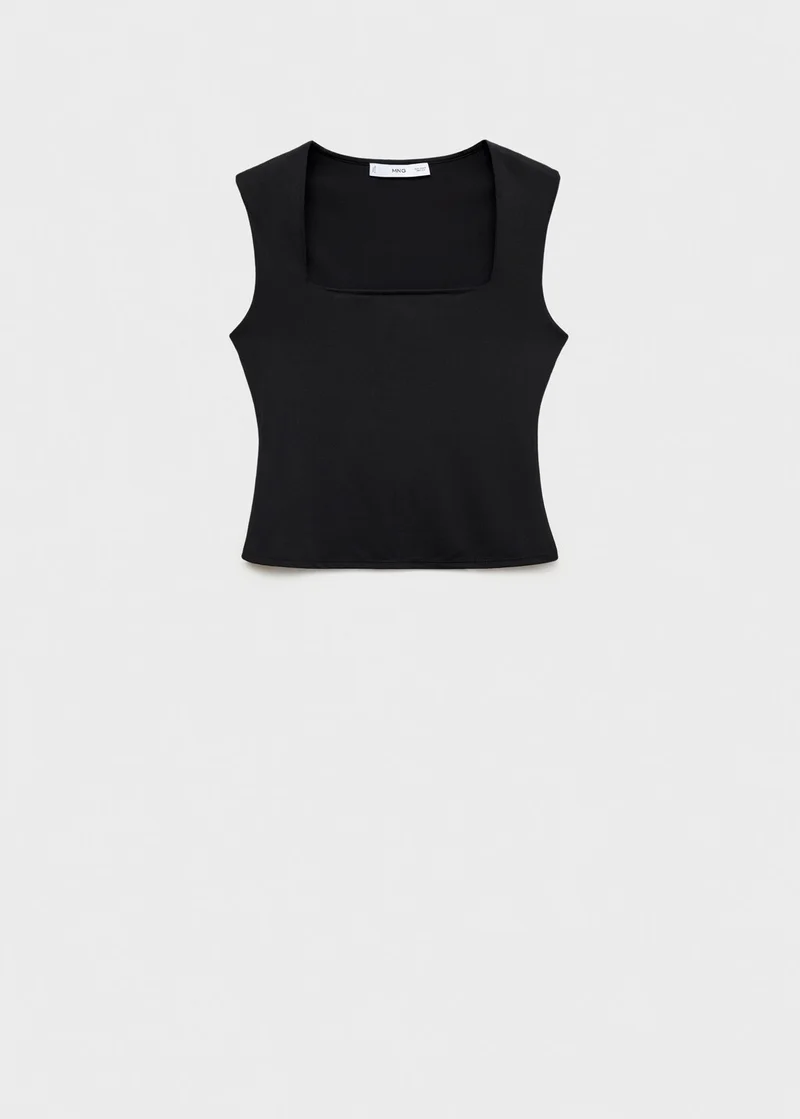 MANGO Fitted Top With Wide Straps