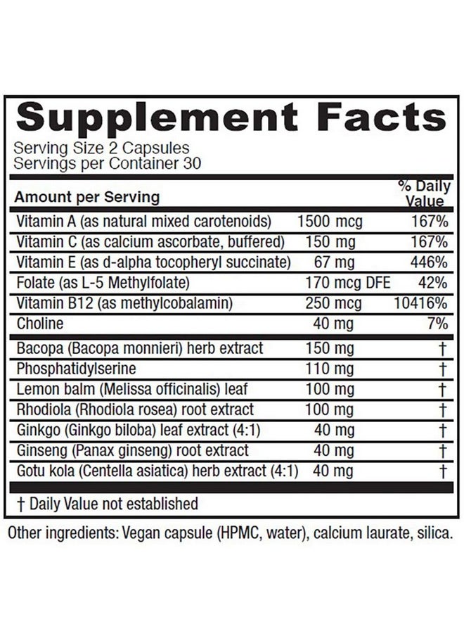 Vitanica Mindblend Brain Support Vegan 60 Capsules  - Image 3