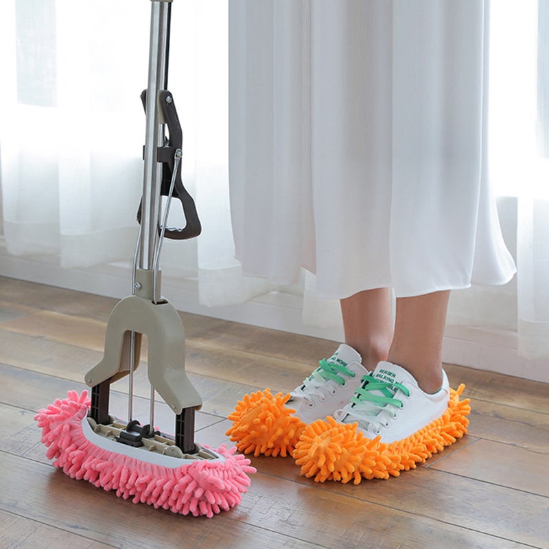 1pcs Convenient Mop Slipper House Floor Cleaner Lazy Dusting Cleaning Foot Shoes Cover - Image 2