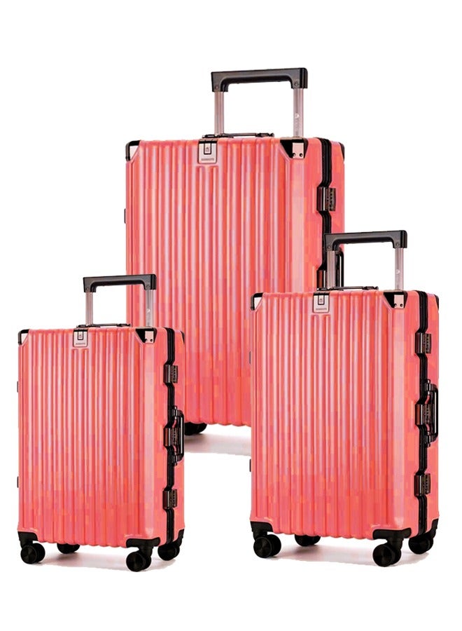 NKX 3 Pieces Aluminium Hardside 360 degree Spinner Wheels Trolley Luggage Set with TSA Lock 20/24/28 Inch - Image 1