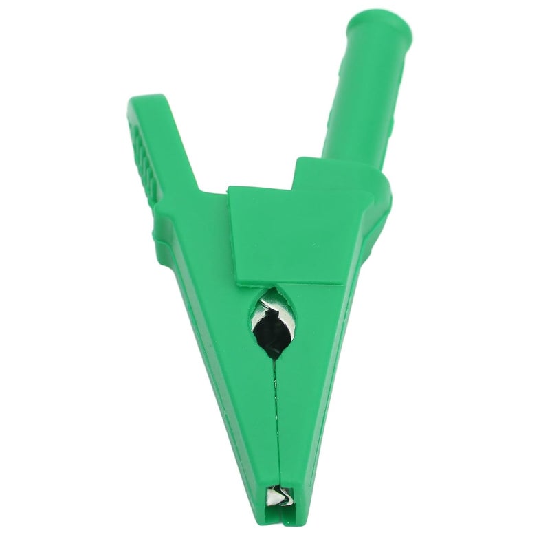 Power Test Clip 10Pcs Set, 20mm Opening Electrical Test Clamp with 4mm Jack, 30A 1000V Insulated Safety Type Test Clip - Good Conductivity Brass, Multi - Purpose for Circuit Test (Green) - Image 5