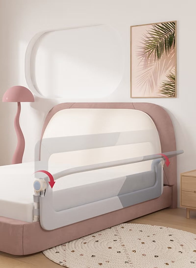 Y&D Height Adjustable Foldable Toddler Bed Rail, Baby Kids Bed Guard for Twin/Full/Queen/King Size Beds, Portable Bed Safety Barrier for Home Use - Image 2