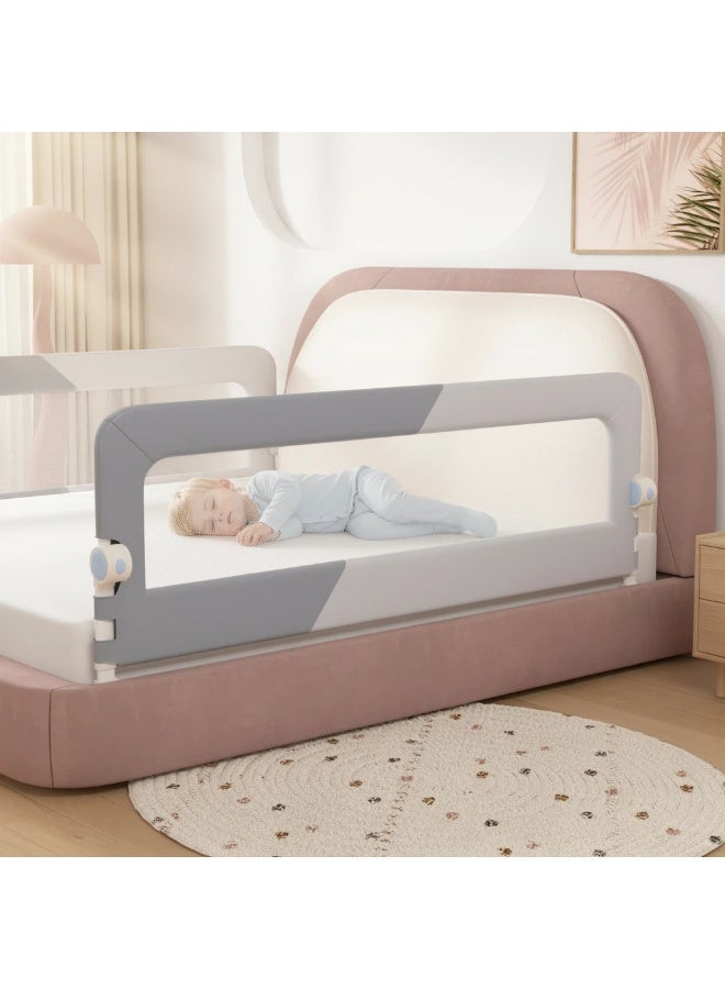 Y&D Height Adjustable Foldable Toddler Bed Rail, Baby Kids Bed Guard for Twin/Full/Queen/King Size Beds, Portable Bed Safety Barrier for Home Use - Image 1