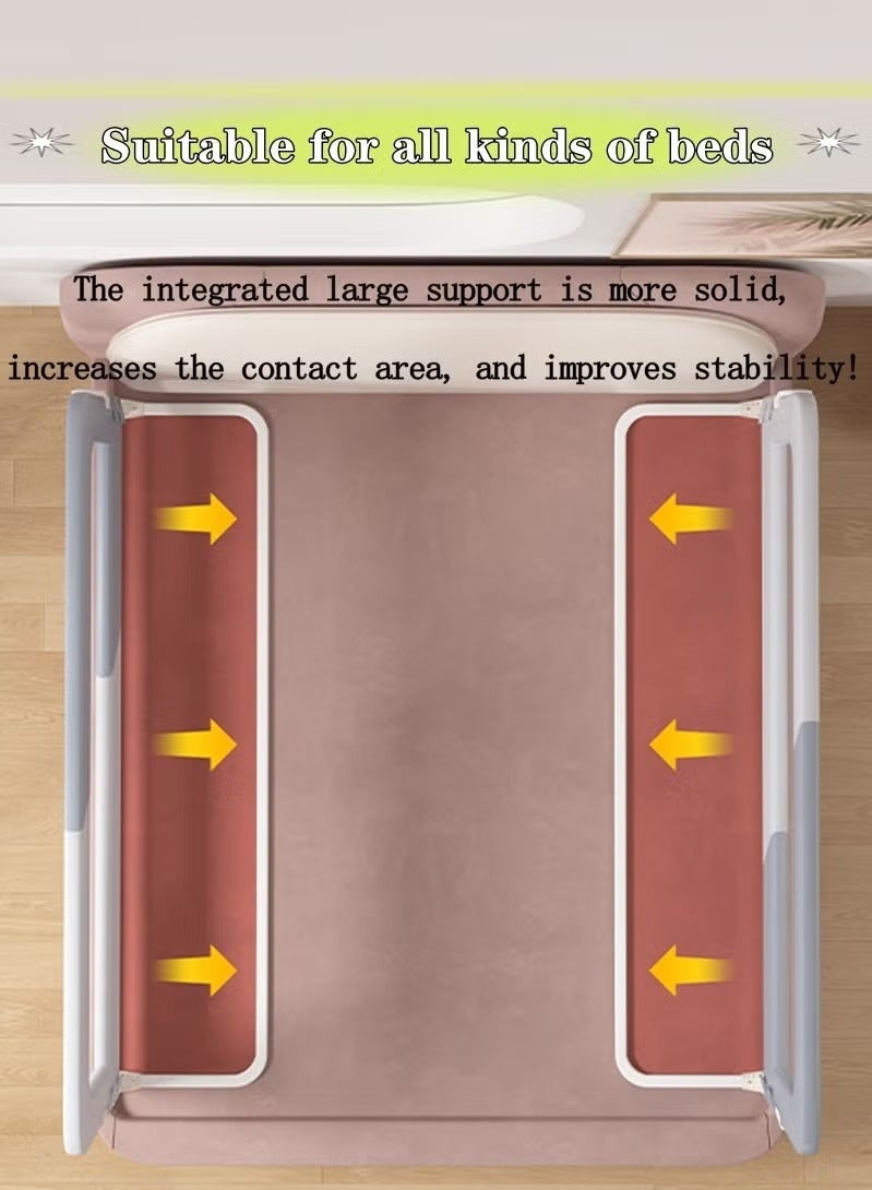 Y&D Height Adjustable Foldable Toddler Bed Rail, Baby Kids Bed Guard for Twin/Full/Queen/King Size Beds, Portable Bed Safety Barrier for Home Use - Image 3