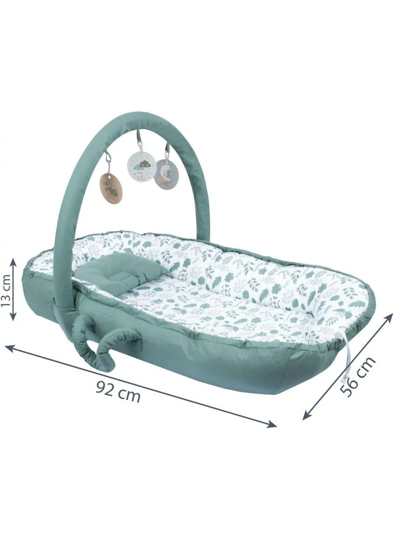 Sevi Bebe Sevibebe Multifunctional Mother's Side Reflux Bed ART-276 Leaf Pattern
