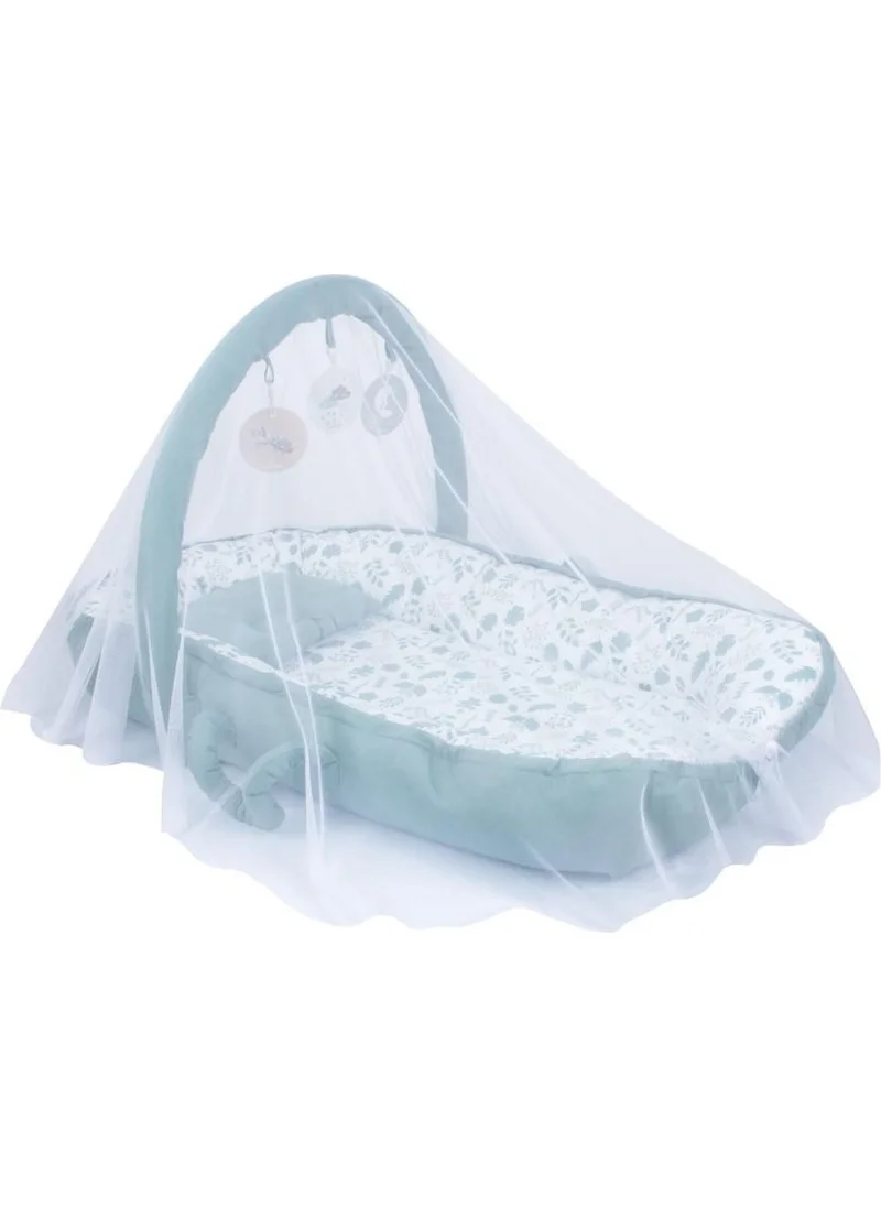 Sevi Bebe Sevibebe Multifunctional Mother's Side Reflux Bed ART-276 Leaf Pattern