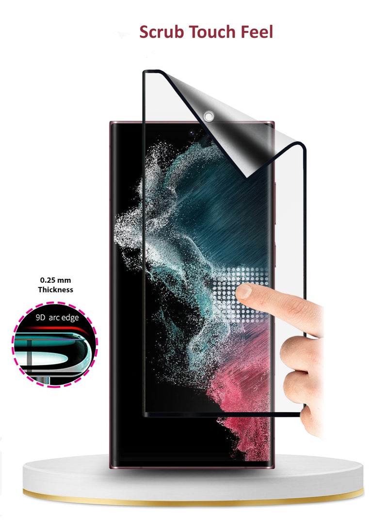 Wtech Samsung Galaxy S23 Ultra 5G / S22 Ultra 5G 6.8 Inch Nano Ceramic Full Glue Full Cover Flexible Screen Protector (MSCNMN) - Clear/Black - Image 3