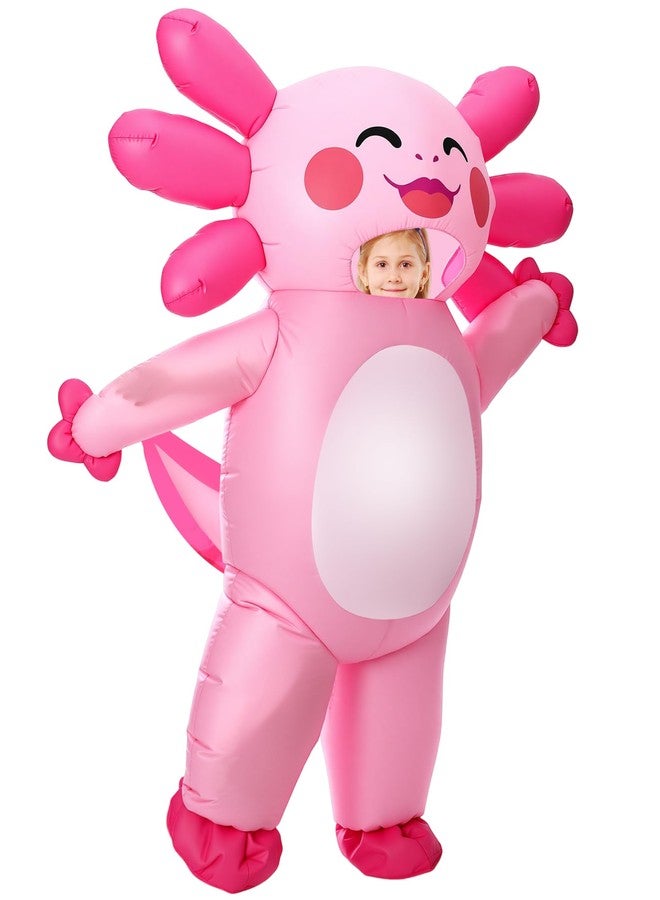 Breathffy Inflatable Axolotl Costume for Kids Deluxe Inflatable Halloween Costume Full Body Blow up Outfit for Cosplay Party - Image 1