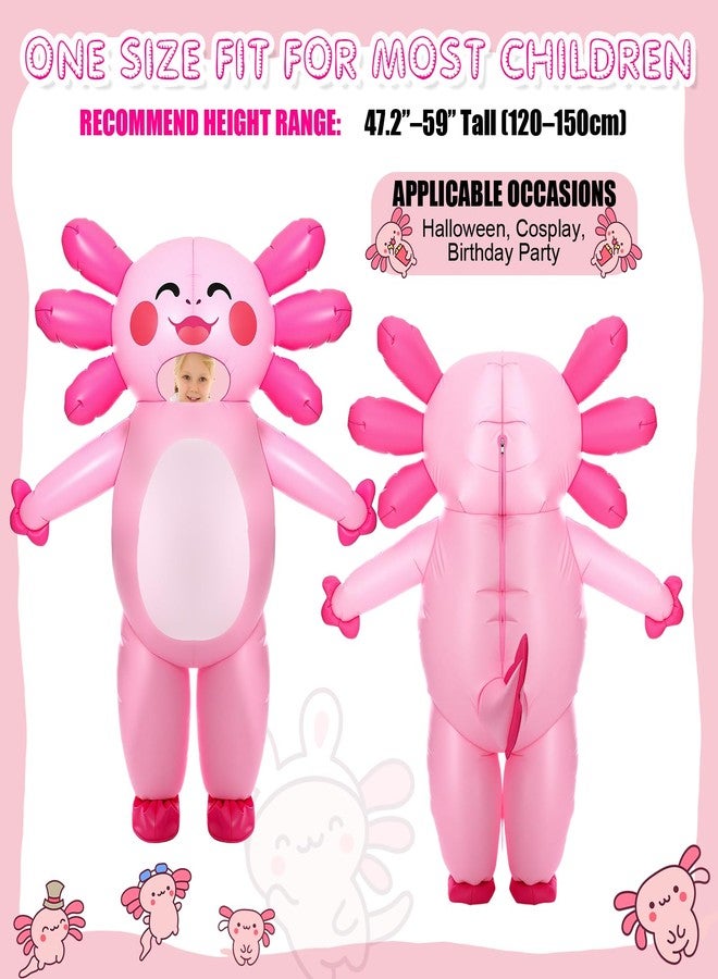 Breathffy Inflatable Axolotl Costume for Kids Deluxe Inflatable Halloween Costume Full Body Blow up Outfit for Cosplay Party - Image 2