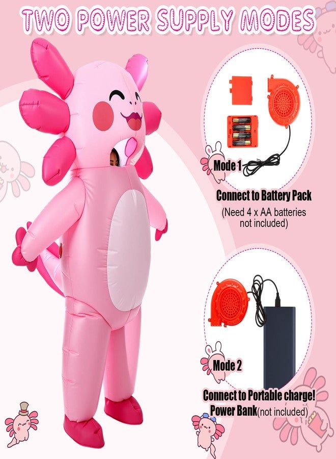 Breathffy Inflatable Axolotl Costume for Kids Deluxe Inflatable Halloween Costume Full Body Blow up Outfit for Cosplay Party - Image 5