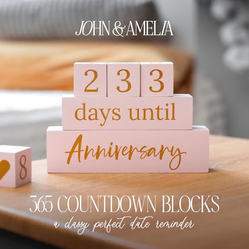 J&A Homes Wedding Countdown Blocks for Bride, Mr and Mrs Wooden Countdown Calendar, Engagement Gift for Her, White Wedding Decor, Days Until Sign, Bridal Shower Gift Keepsake - Image 2