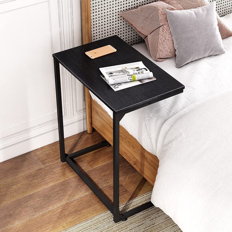 STAR WORK Sofa Side Table C Shaped End Table for Sofa Couch and Bed Snack Table Slide Under Couch End Table for Living Room Black 146 X228 X 262 - Image 5