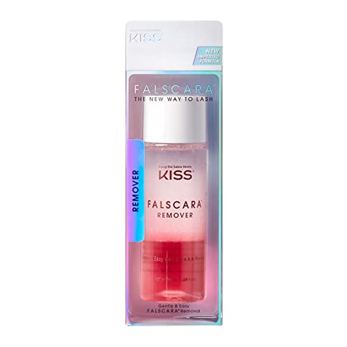 KISS Falscara DIY Eyelash Extension Remover with Natural Rosewater  Gentle Soothing Nourishing Eye Cleanser for Removal of Artificial False Synthetic Eyelashes Lash Wisps and Bond  Seal Adhesive