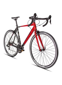 Spartan 700c Peloton Road Bike| 28 inch wheel size | 14 Speed Shimano gear| for adults| Shadow Black & Lava Red  - Image 1