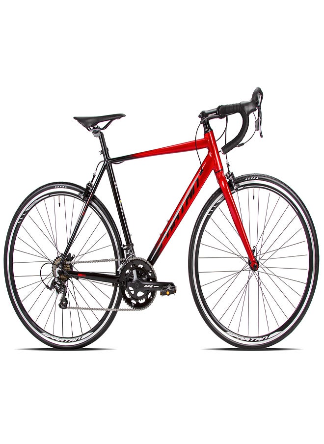Spartan 700C Peloton Road Bicycle | Alloy Frame Road Bike | Light Weight Cycle | Fitness Road Bicycles | Size - Small (52Cm) Lava Red  - Image 1