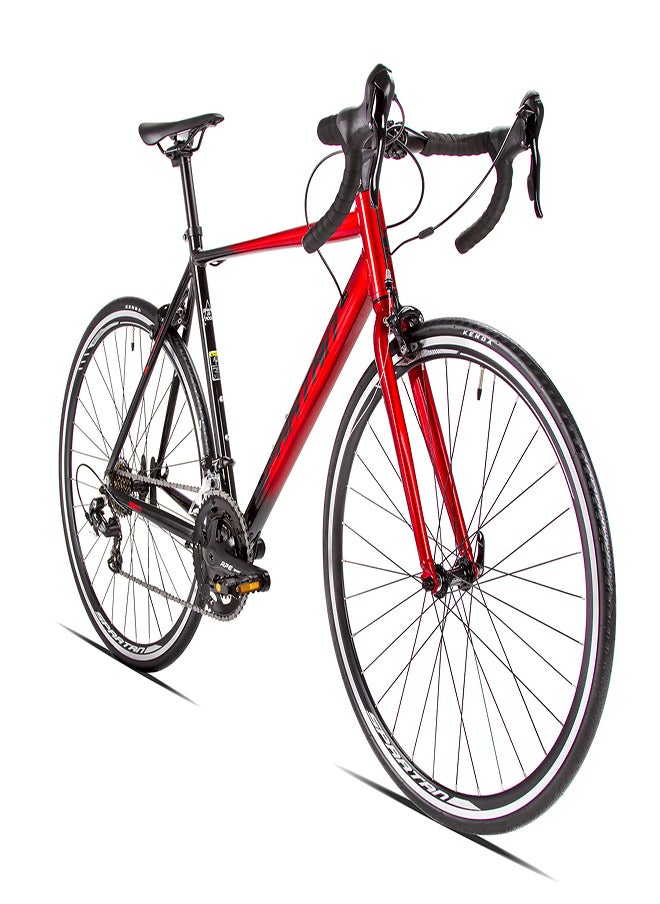 Spartan 700C Peloton Road Bicycle | Alloy Frame Road Bike | Light Weight Cycle | Fitness Road Bicycles | Size - Small (52Cm) Lava Red  - Image 3