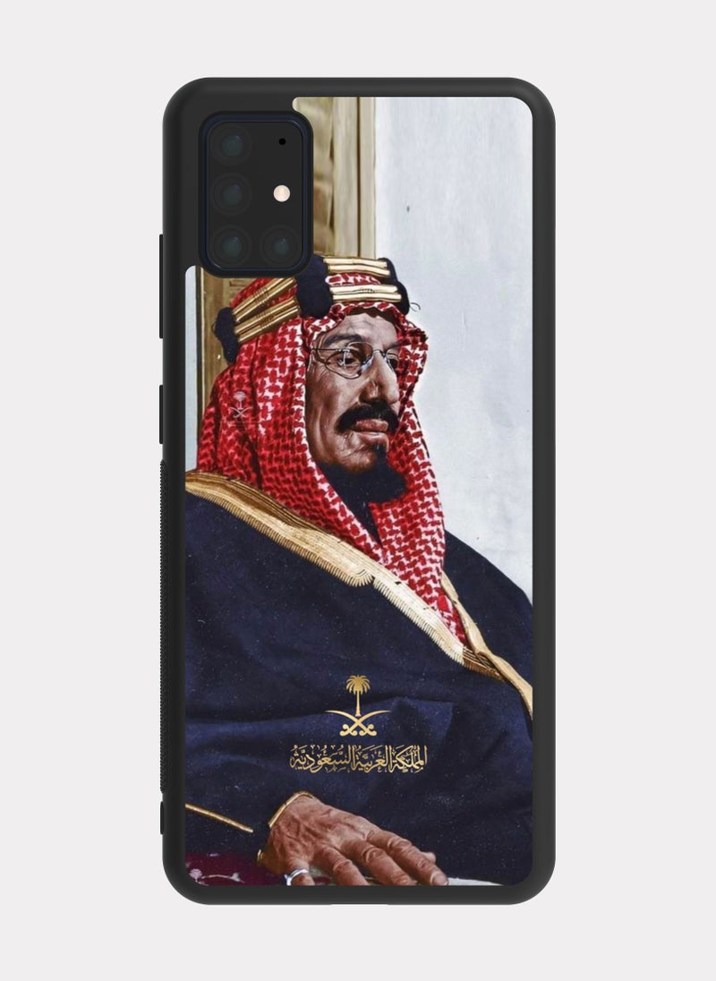 بكسلات كفر سامسونج جالكسي ايه 51 الملك عبدالعزيز ال سعود احمر اسود - Image 1