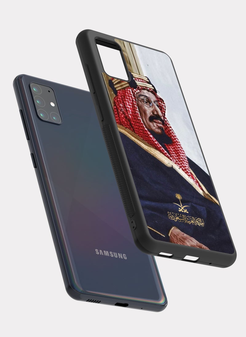 بكسلات كفر سامسونج جالكسي ايه 51 الملك عبدالعزيز ال سعود احمر اسود - Image 2