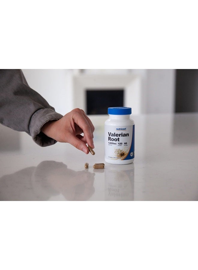 Nutricost كبسولات جذر حشيشة الهر 1000 مجم لكل وجبة، 120 كبسولة - ما يعادل 4000 مجم لكل وجبة (مستخلص 4:1)، كبسولات نباتية، خالية من الجلوتين، غير معدلة وراثيًا - Image 5