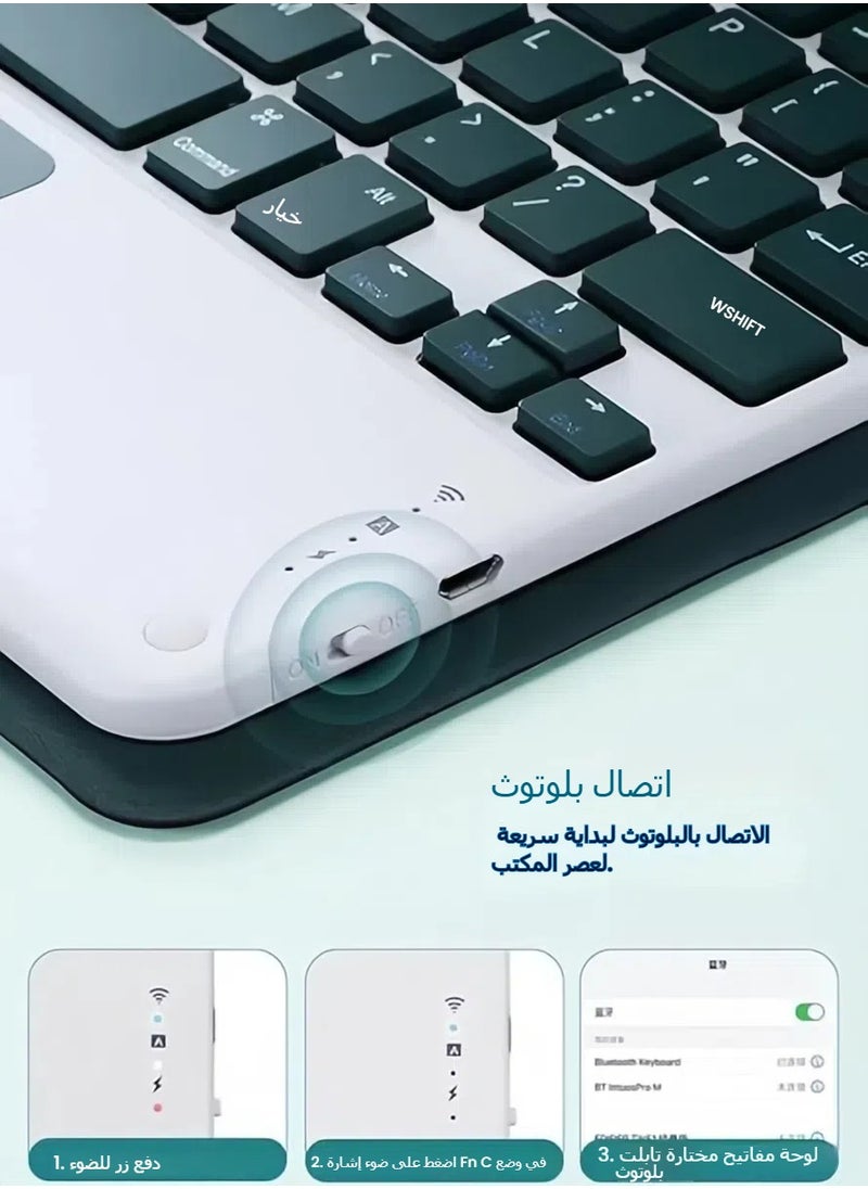 جنرال غلاف لوحة مفاتيح متوافق مع شاومي ريدمي باد إس إي 11 بوصة 2023، غلاف مع لوحة مفاتيح لمسية مخصص لجهاز ريدمي باد إس إي 11.  - Image 4