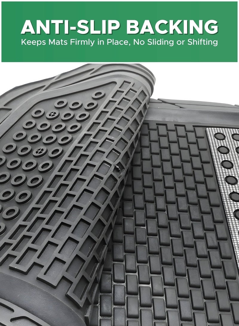 SHOELAY Heavy Duty Universal Car Floor Mats, Trim-to-Fit Design with Non-Slip Backing, Waterproof & Dustproof Protection for All Vehicles - Image 3
