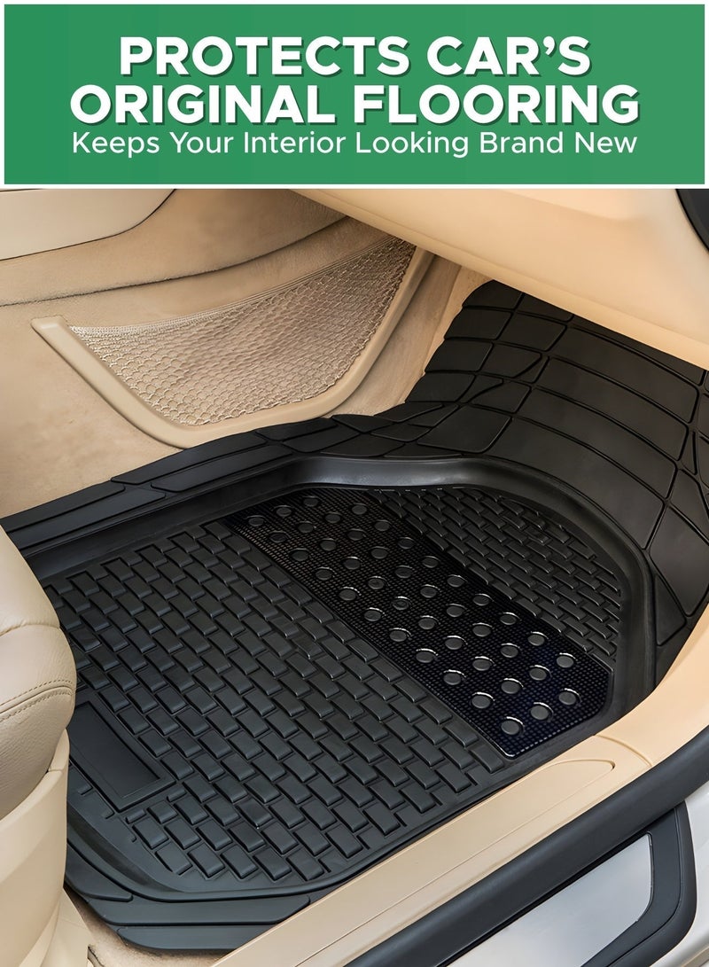 SHOELAY Heavy Duty Universal Car Floor Mats, Trim-to-Fit Design with Non-Slip Backing, Waterproof & Dustproof Protection for All Vehicles - Image 2
