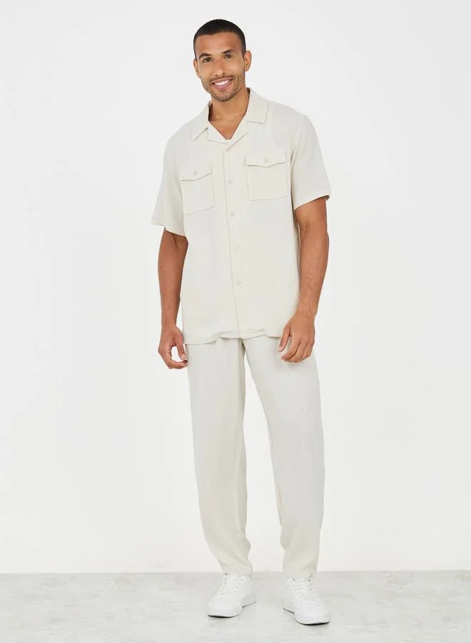 Styli Premium Linen Balloon Fit Pants