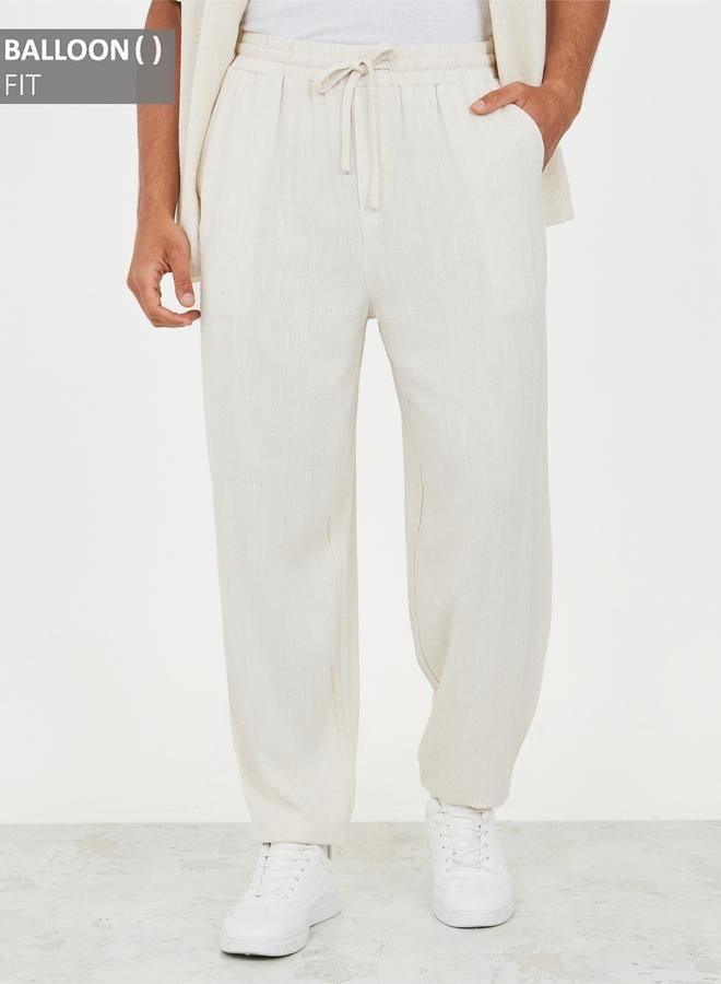 ستايلي بنطلون لينن بالون فيت فاخر - Image 1