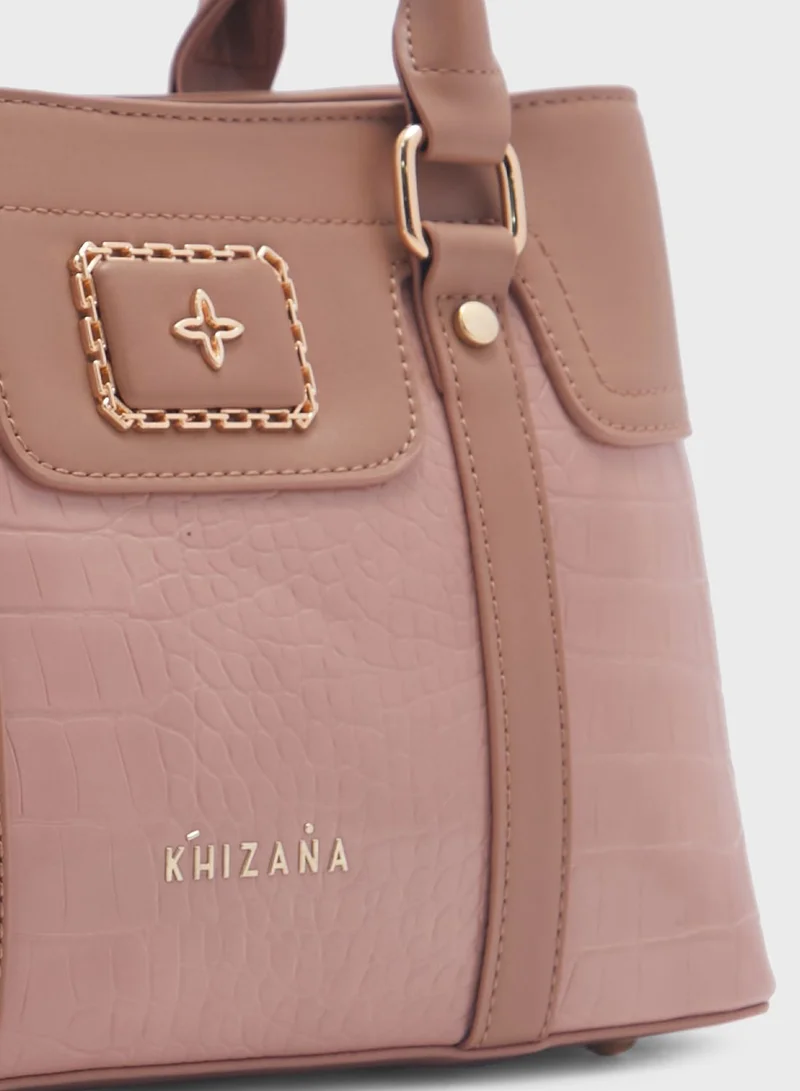 Khizana Croc Effect Satchel