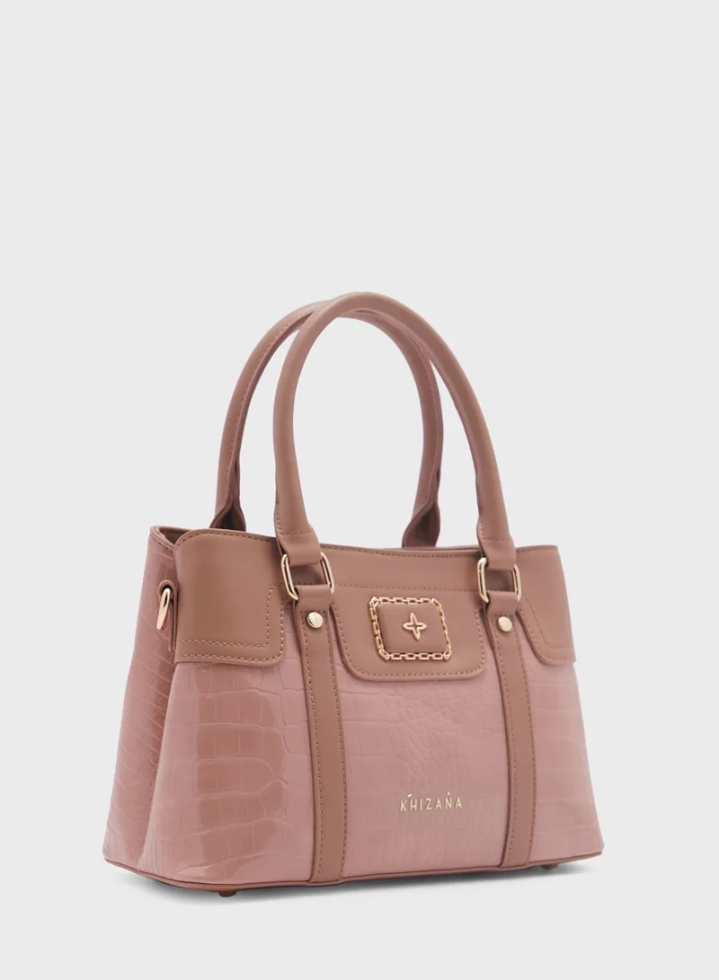 Khizana Croc Effect Satchel